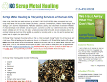Tablet Screenshot of kcscrapmetalhauling.com